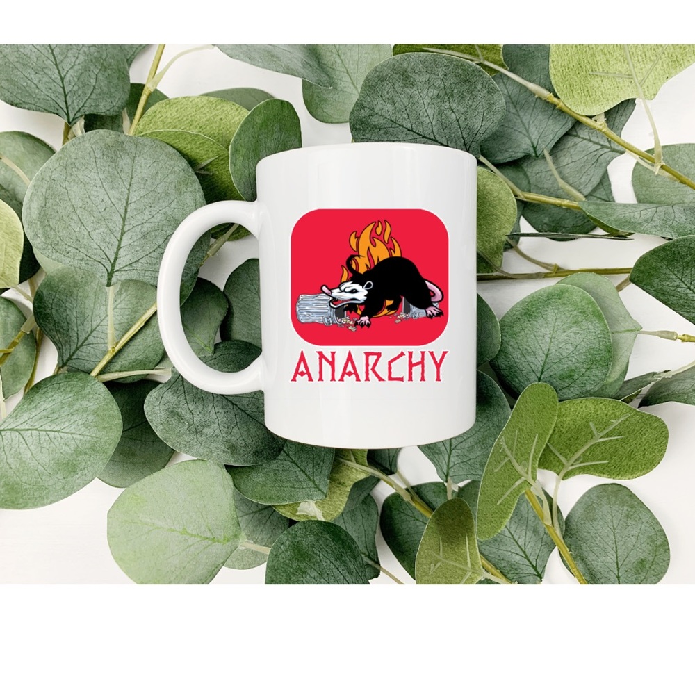Custom Sublimated Anarchy Opossum 11 oz Mug